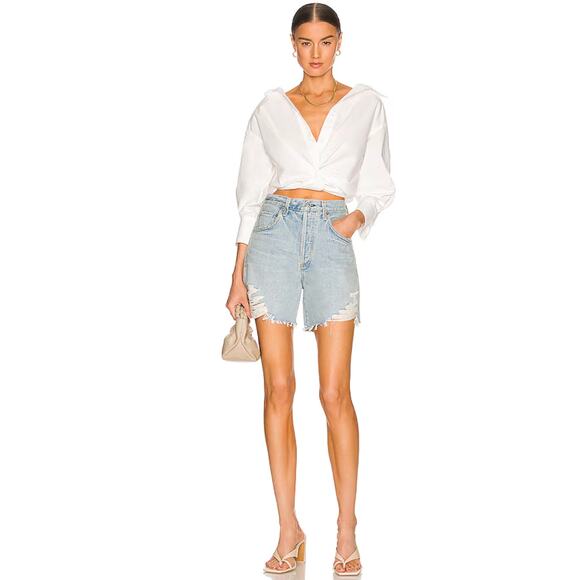 Citizens Of Humanity Shorts 26 V Front Denim in Mallorca Distressed Blue Casual